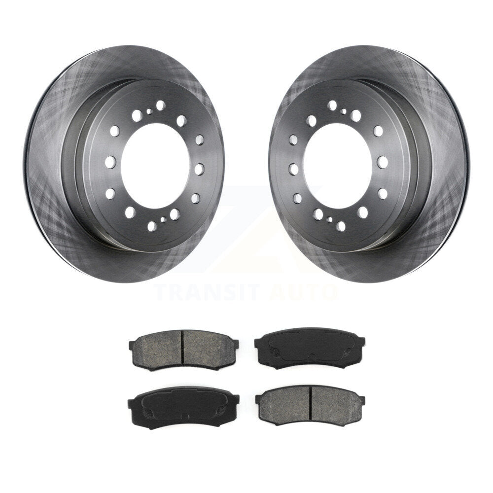 Brake Rotor Semi-Metallic Pad Rear Kit For Toyota 4Runner Lexus GX460 FJ Cruiser