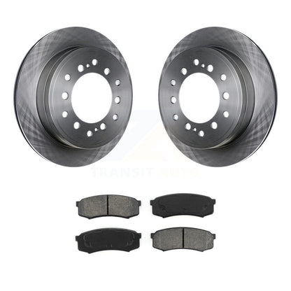 Brake Rotor Semi-Metallic Pad Rear Kit For Toyota 4Runner Lexus GX460 FJ Cruiser