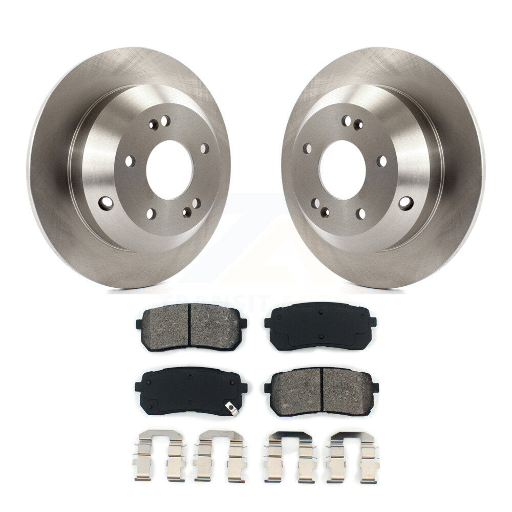 Disc Brake Rotors And Semi-Metallic Pads Rear Kit For 2015-2021 Kia Sedona