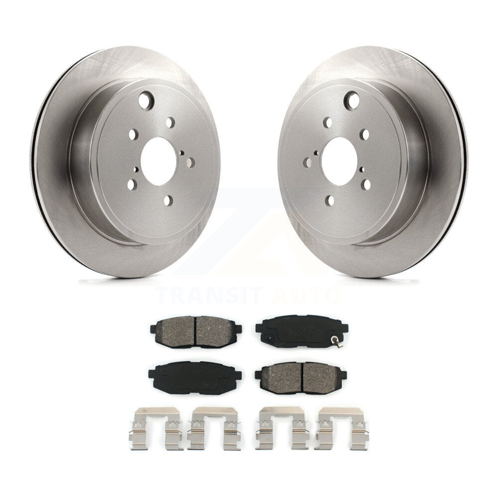 Brake Rotors Semi-Metallic Pad Rear Kit For Subaru Outback Legacy BRZ Scion FR-S