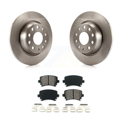 Brake Rotor Semi-Metallic Pad Rear Kit For Volkswagen Tiguan CC Jetta Audi Q3 A3