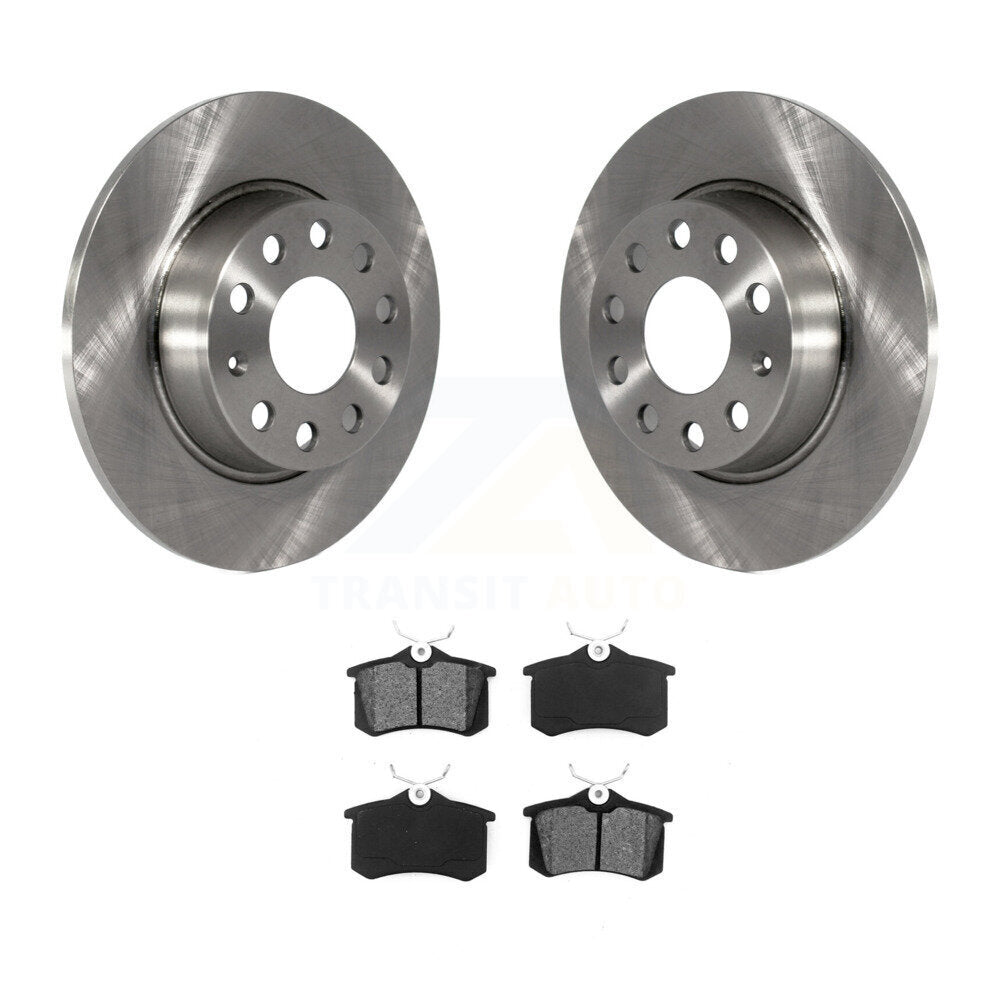 Disc Brake Rotors Semi-Metallic Pad Rear Kit For 2010-2013 Audi A3 DIESEL engine