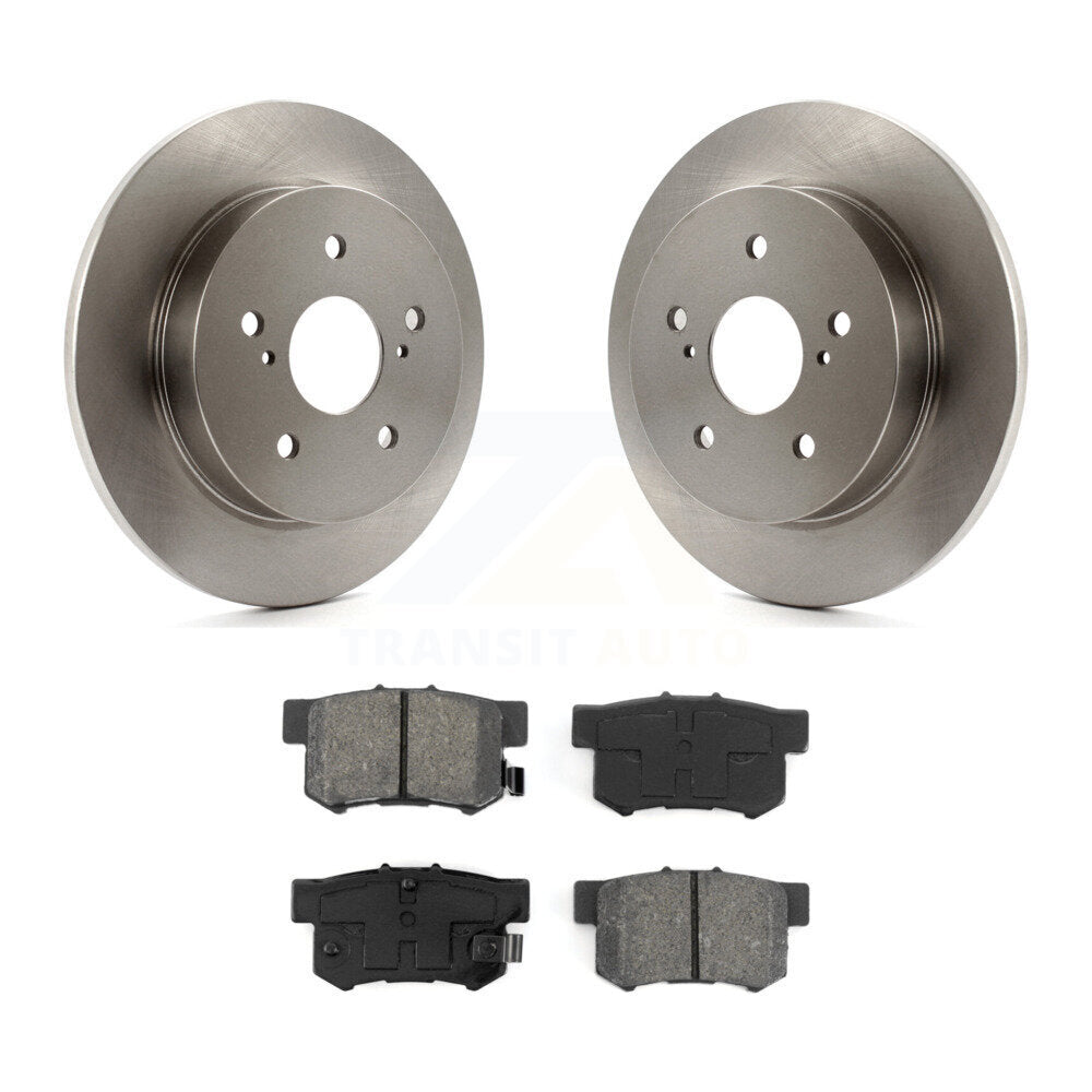 Disc Brake Rotors And Semi-Metallic Pads Rear Kit For 2010-2013 Suzuki Kizashi