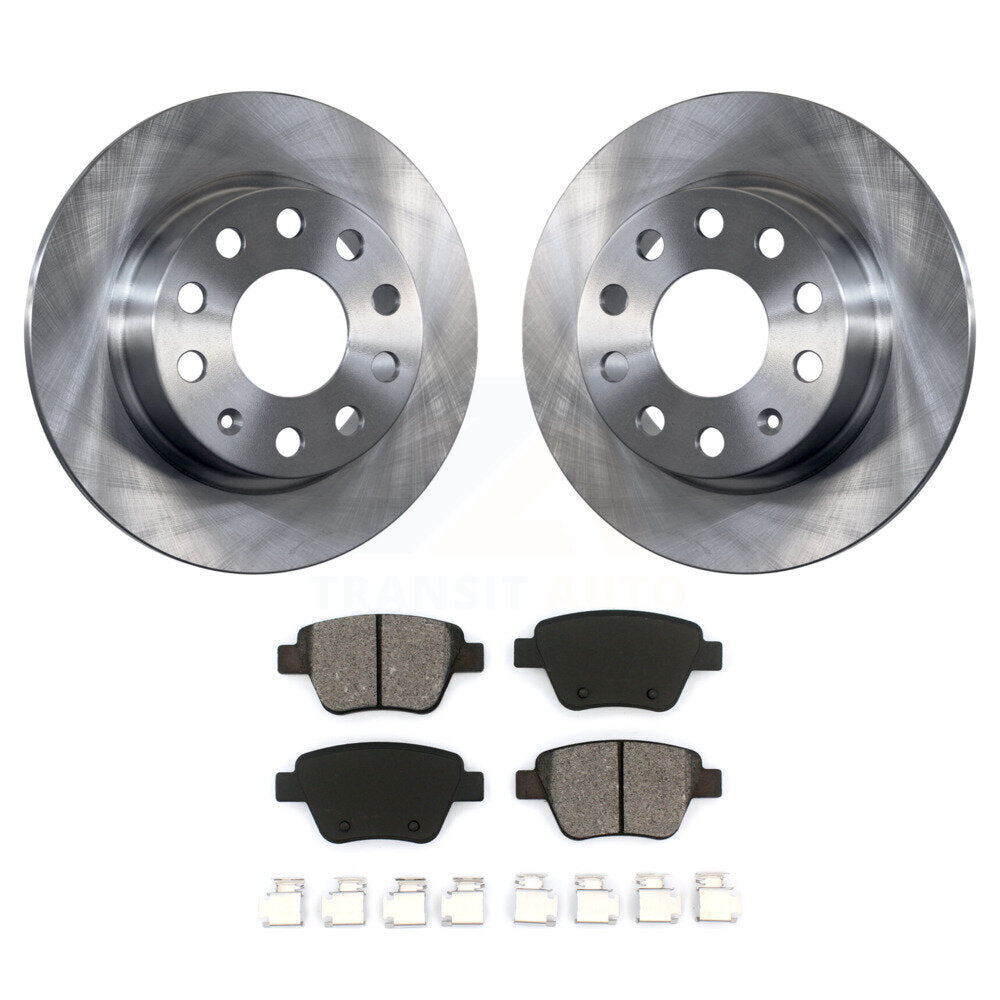 Disc Brake Rotor Semi-Metallic Pad Rear Kit For Volkswagen Jetta Eos Audi A3 GTI