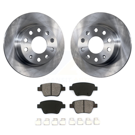 Disc Brake Rotor Semi-Metallic Pad Rear Kit For Volkswagen Jetta Eos Audi A3 GTI