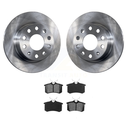 Brake Rotors Semi-Metallic Pad Rear Kit For Volkswagen Jetta Beetle Golf Audi A3
