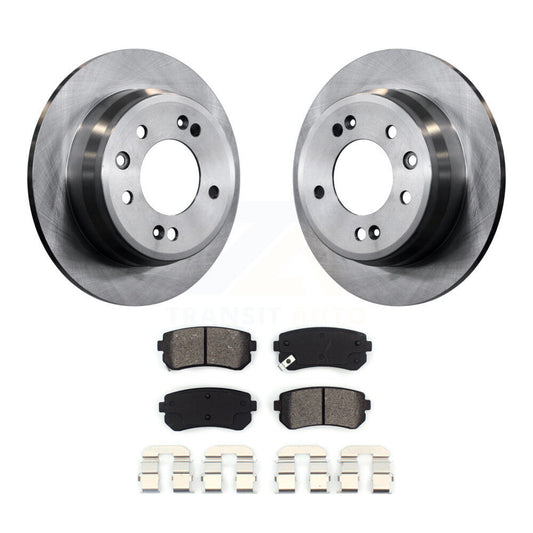 Brake Rotor & Semi-Metallic Pad Rear Kit For Hyundai Elantra Tucson Kia Sportage