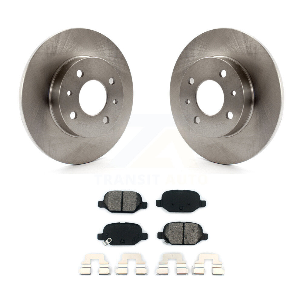 Disc Brake Rotors And Semi-Metallic Pads Rear Kit For Fiat 500