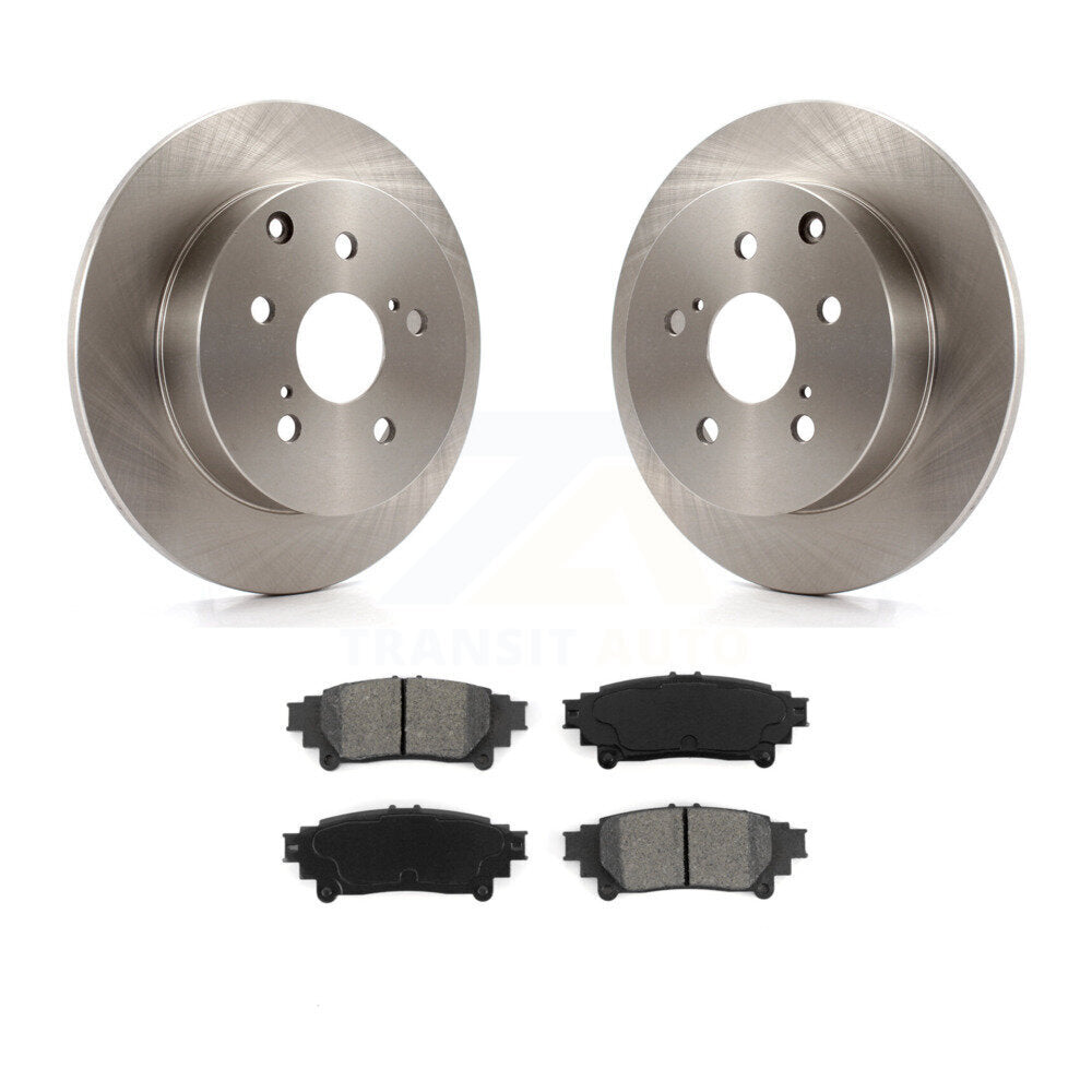 Disc Brake Rotors And Semi-Metallic Pads Rear Kit For Toyota Prius V Mirai