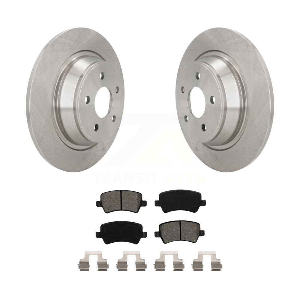 Brake Rotor And Semi-Metallic Pad Rear Kit For 2012-2015 Land Rover Range Evoque