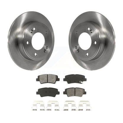 Brake Rotor And Semi-Metallic Pad Rear Kit For Hyundai Elantra Kia GT Soul Forte
