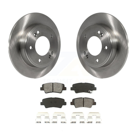 Brake Rotor And Semi-Metallic Pad Rear Kit For Hyundai Elantra Kia GT Soul Forte