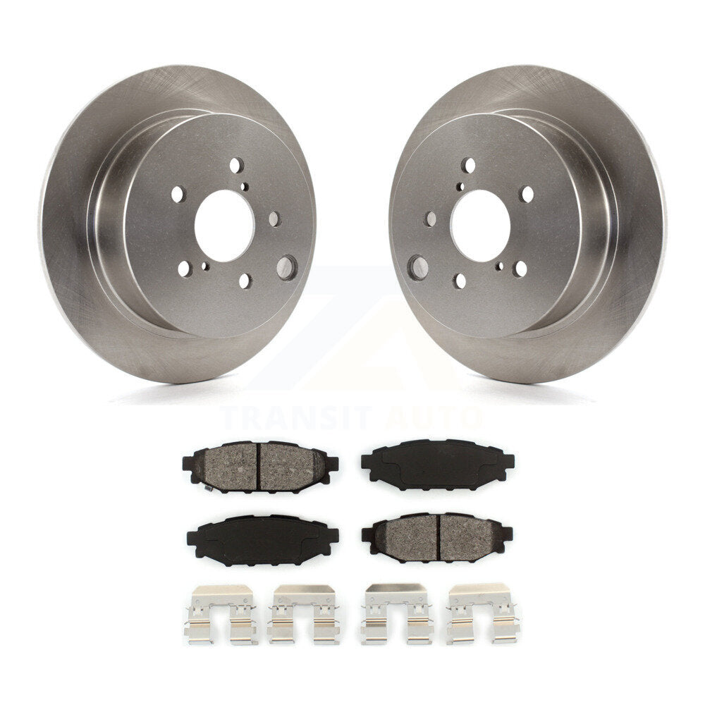 Brake Rotors Semi-Metallic Pad Rear Kit For Subaru Crosstrek Impreza Forester XV