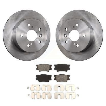 Disc Brake Rotors Semi-Metallic Pad Rear Kit For Toyota Camry Lexus ES350 Avalon