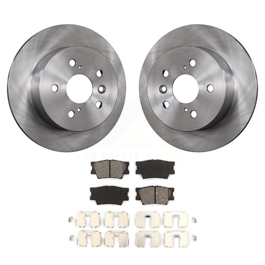 Disc Brake Rotors Semi-Metallic Pad Rear Kit For Toyota Camry Lexus ES350 Avalon