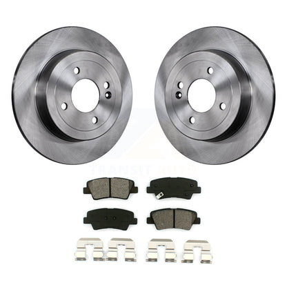 Disc Brake Rotors And Semi-Metallic Pads Rear Kit For 2011 Hyundai Accent
