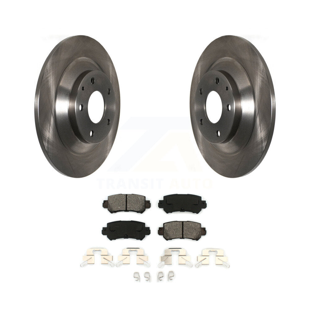 Disc Brake Rotors And Semi-Metallic Pads Rear Kit For 2013-2015 Mazda CX-5