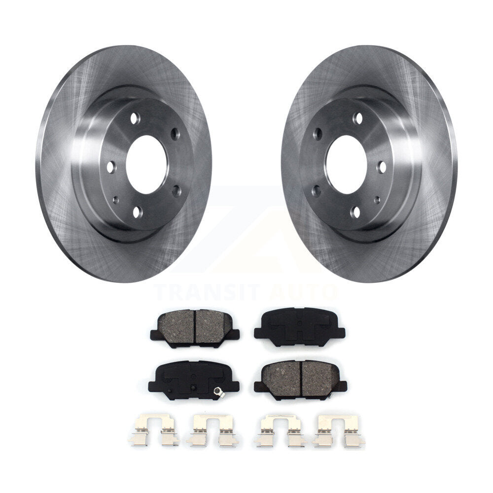 Disc Brake Rotors And Semi-Metallic Pads Rear Kit For 2014-2015 Mazda 6