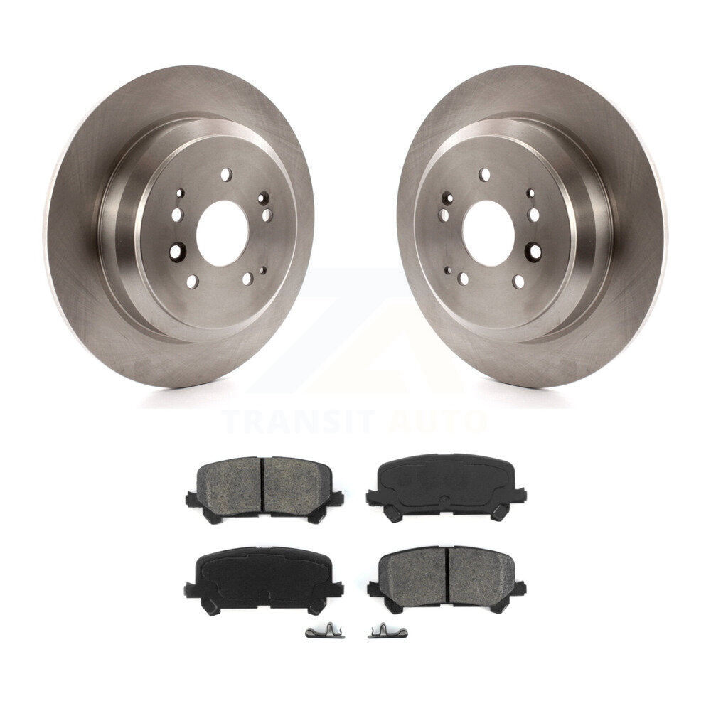 Disc Brake Rotors And Semi-Metallic Pads Rear Kit For 2014-2016 Acura MDX