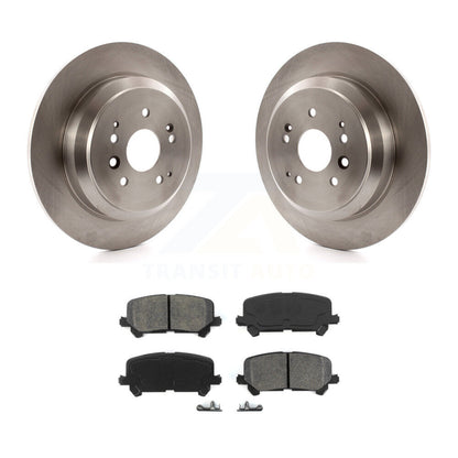 Disc Brake Rotors And Semi-Metallic Pads Rear Kit For 2014-2016 Acura MDX