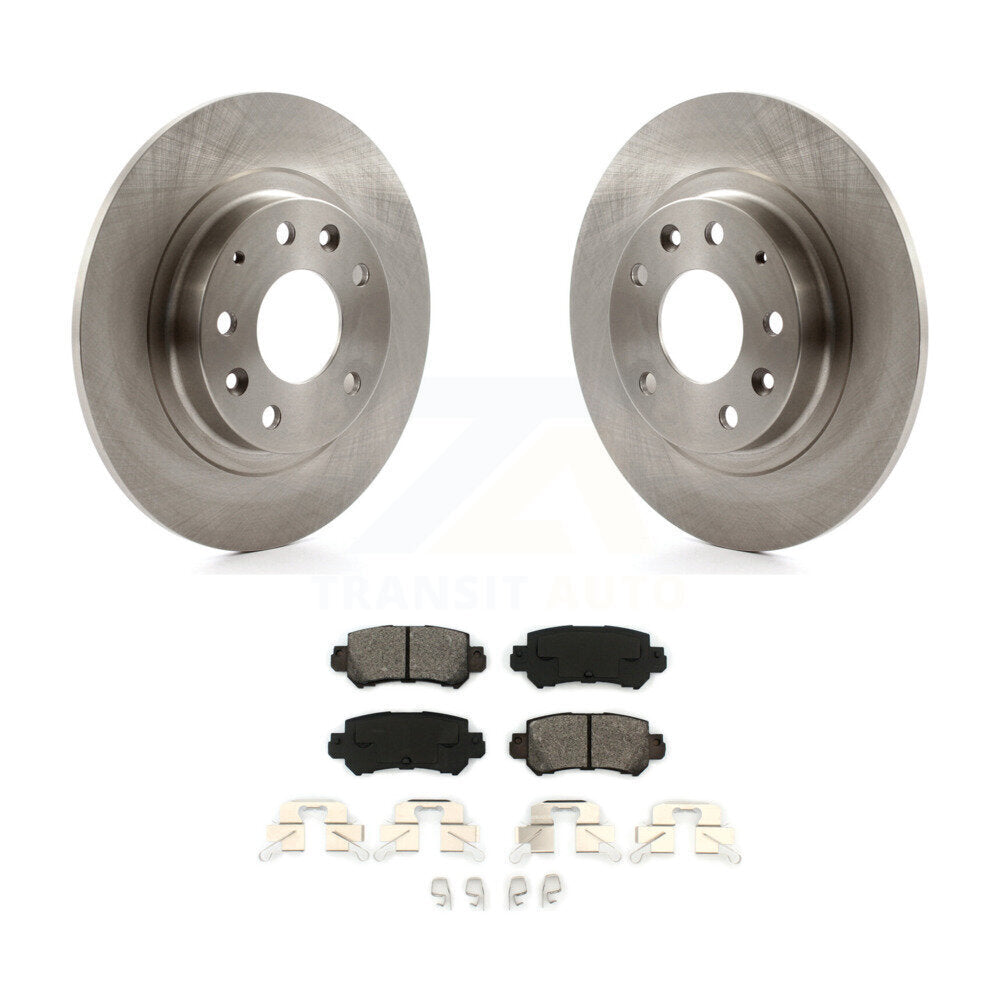 Disc Brake Rotors And Semi-Metallic Pads Rear Kit For 2016-2018 Mazda CX-3