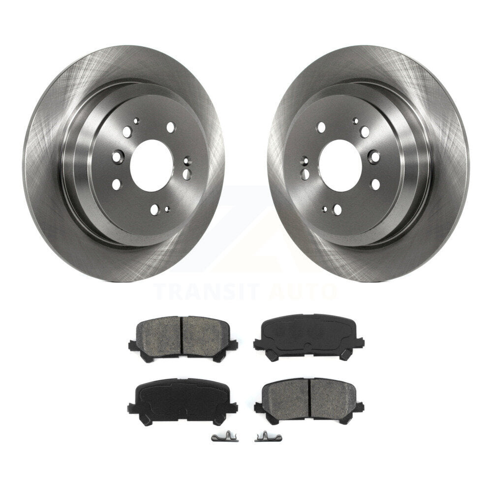 Disc Brake Rotor & Semi-Metallic Pad Rear Kit For Honda Pilot Ridgeline Passport