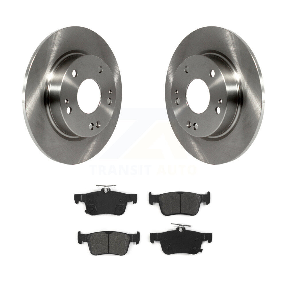 Disc Brake Rotors And Semi-Metallic Pads Rear Kit For Honda Civic