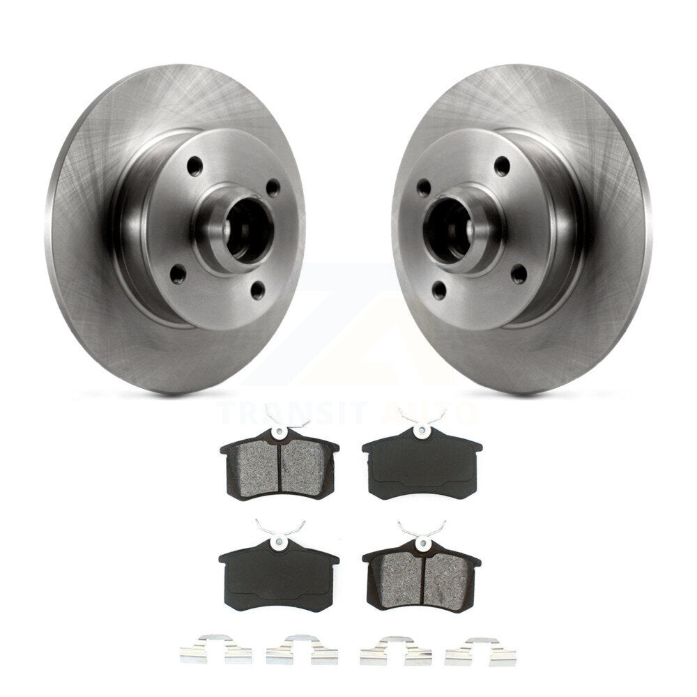 Brake Rotors Semi-Metallic Pad Rear Kit For Volkswagen Golf Jetta Passat Corrado