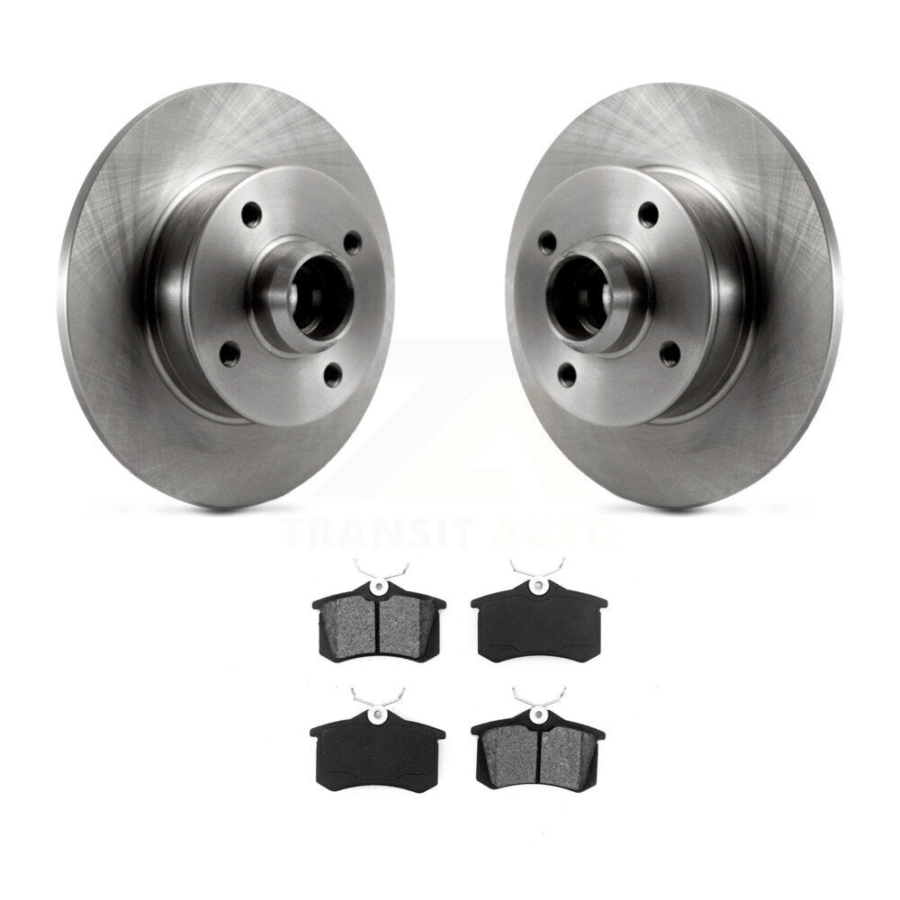 Disc Brake Rotor Hub Assembly & Semi-Metallic Pad Rear Kit For Volkswagen Cabrio