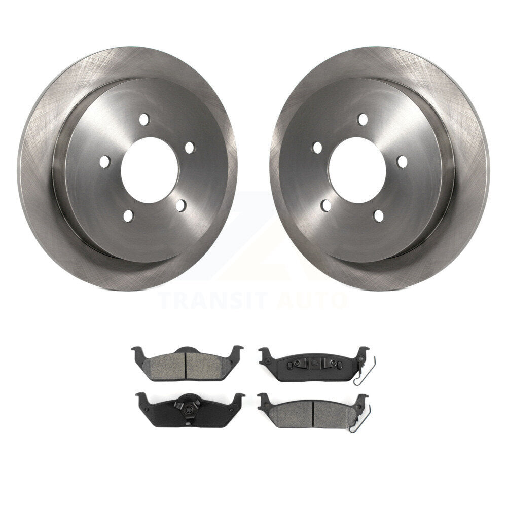 Disc Brake Rotors And Semi-Metallic Pads Rear Kit For Ford F-150