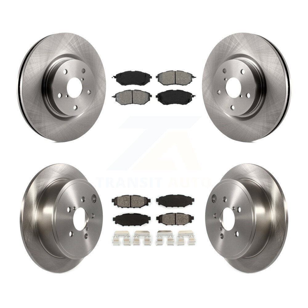 Disc Brake Rotors And Semi-Metallic Pads Front Rear Kit For Subaru WRX