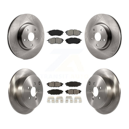 Disc Brake Rotors And Semi-Metallic Pads Front Rear Kit For Subaru WRX