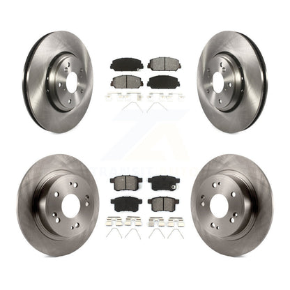 Disc Brake Rotors And Semi-Metallic Pads Front Rear Kit For Honda Accord