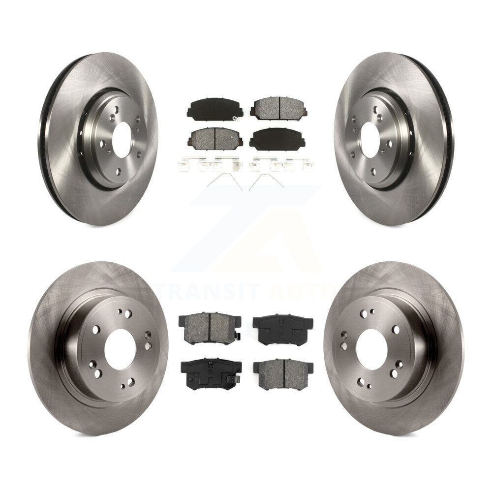 Disc Brake Rotors And Semi-Metallic Pads Front Rear Kit For 2017-2022 Acura ILX