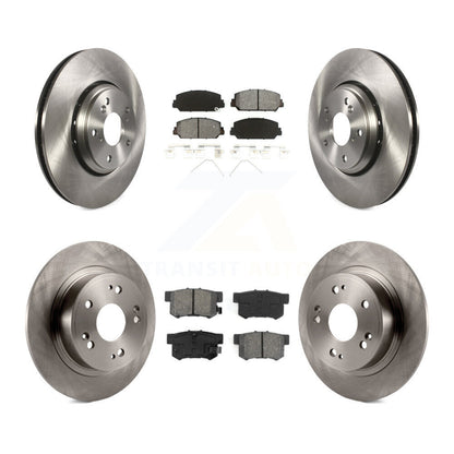 Disc Brake Rotors And Semi-Metallic Pads Front Rear Kit For 2017-2022 Acura ILX