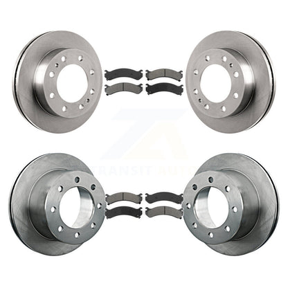 Brake Rotor Semi-Metallic Pad Front Rear Kit For Chevrolet GMC Silverado 3500 HD