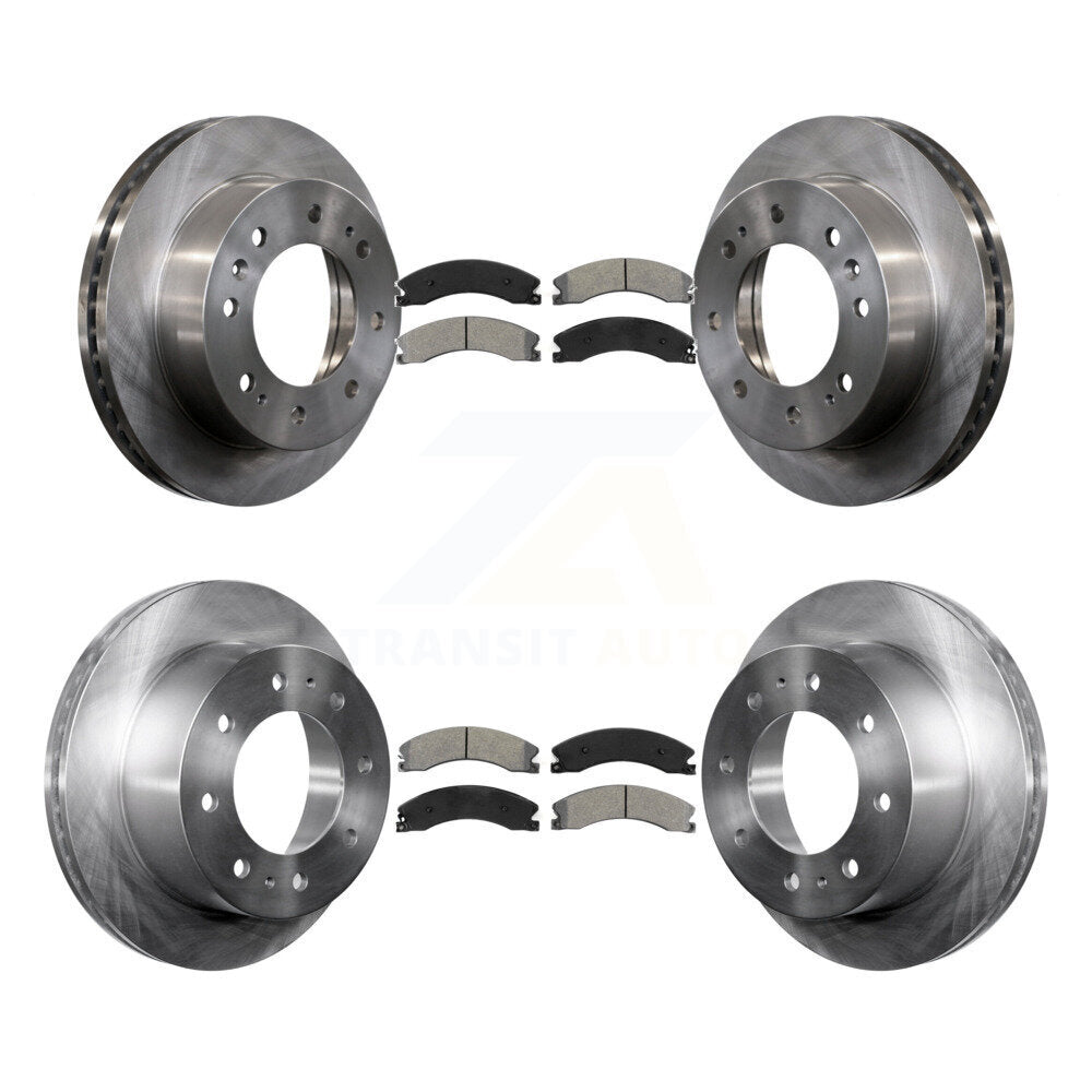 Brake Rotors & Semi-Metallic Pad Front Rear Kit For GMC Chevrolet Sierra 2500 HD