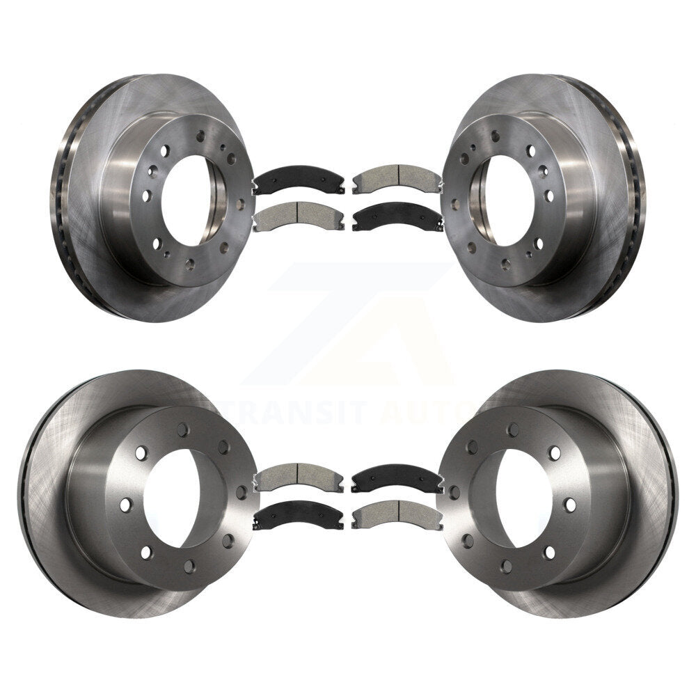 Brake Rotors & Semi-Metallic Pad Front Rear Kit For GMC Sierra 3500 HD Chevrolet