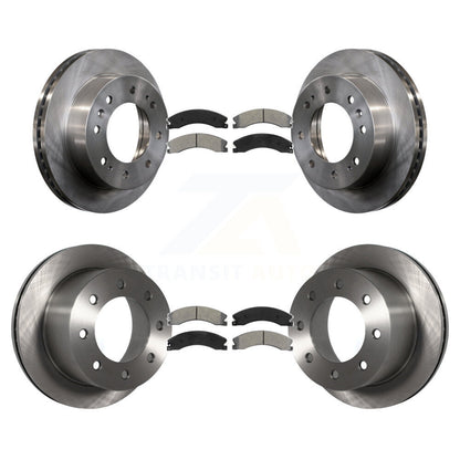 Brake Rotors & Semi-Metallic Pad Front Rear Kit For GMC Sierra 3500 HD Chevrolet