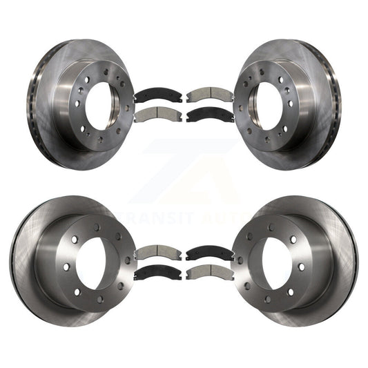 Brake Rotors & Semi-Metallic Pad Front Rear Kit For GMC Sierra 3500 HD Chevrolet