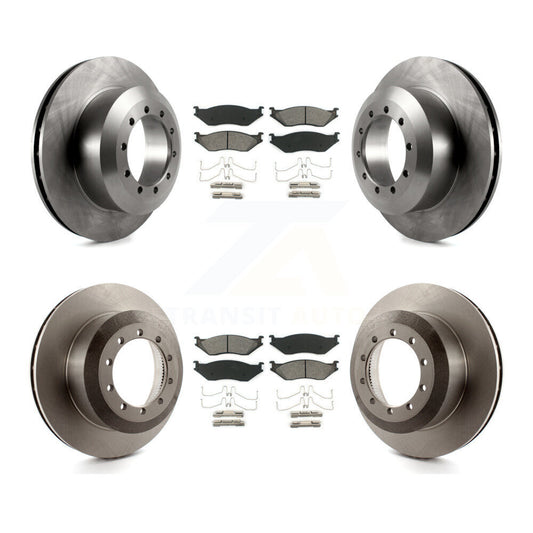 Brake Rotor And Semi-Metallic Pad Front Rear Kit For Ford F-53 Motorhome Chassis