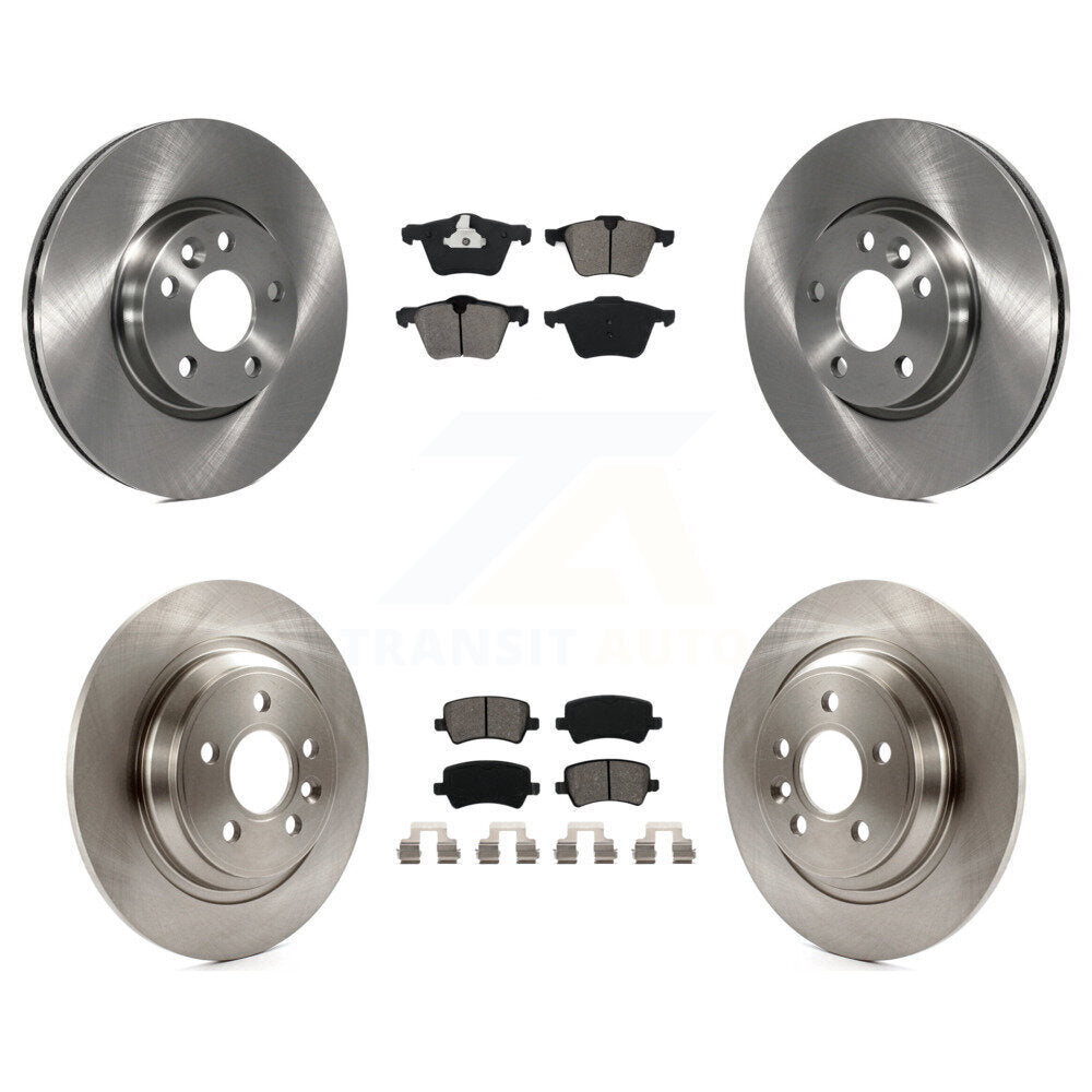 Disc Brake Rotors And Semi-Metallic Pads Front Rear Kit For Volvo V70