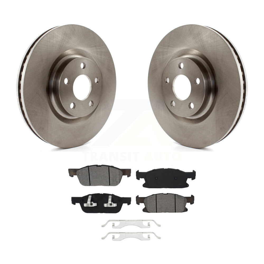 Disc Brake Rotors And Semi-Metallic Pads Front Kit For Ford Edge