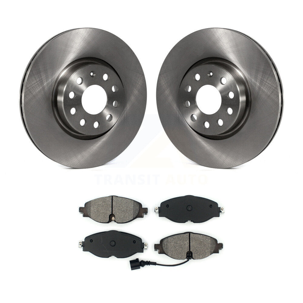 Brake Rotor Semi-Metallic Pad Front Kit For Volkswagen Golf Taos SportWagen Audi