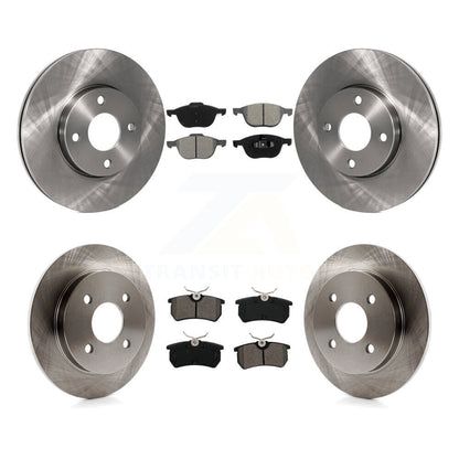 Brake Rotor And Semi-Metallic Pad Front Rear Kit For Ford Focus Disc rear brakes
