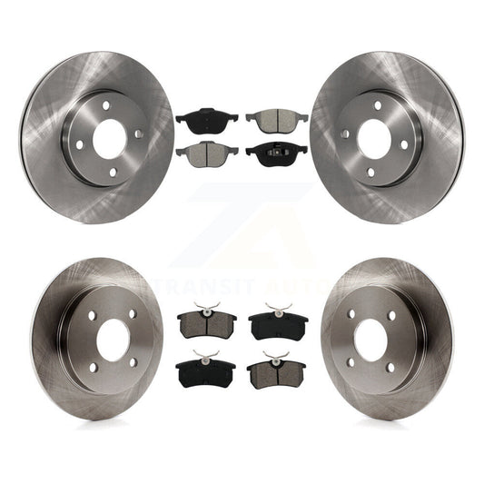 Brake Rotor And Semi-Metallic Pad Front Rear Kit For Ford Focus Disc rear brakes