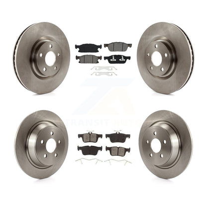 Disc Brake Rotors And Semi-Metallic Pads Front Rear Kit For Ford Edge
