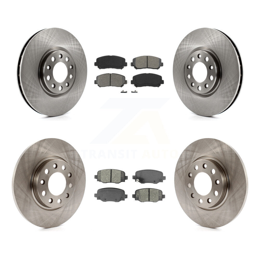 Disc Brake Rotors And Semi-Metallic Pads Front Rear Kit For Chrysler 200