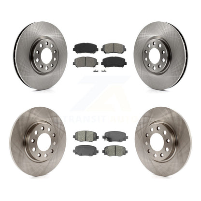 Disc Brake Rotors And Semi-Metallic Pads Front Rear Kit For Chrysler 200