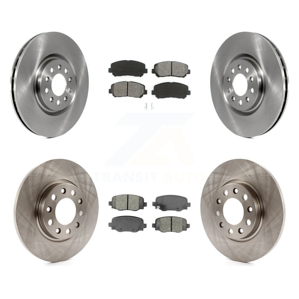 Disc Brake Rotors And Semi-Metallic Pads Front Rear Kit For Chrysler 200